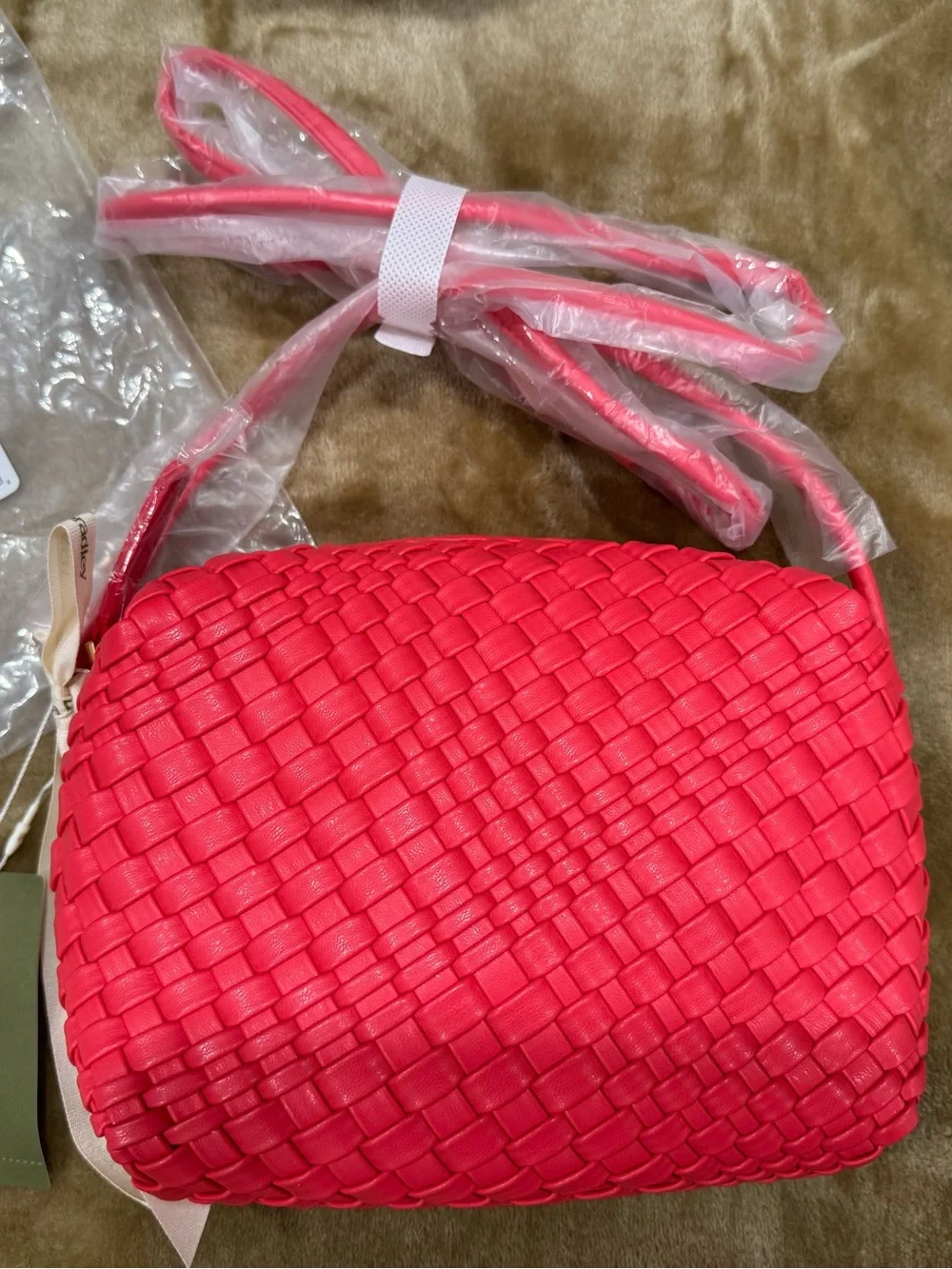 Vera Bradley Crossbody Woven Leather in Coral